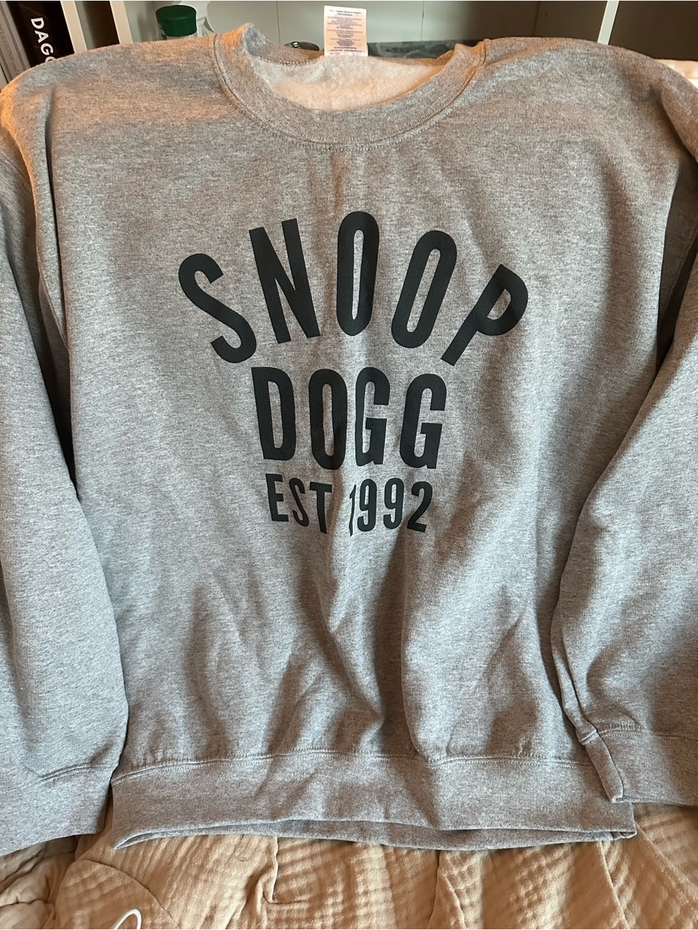 Snoop Dogg- Gray Graphic Crewneck Sweatshirt - EST 1992